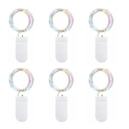 6Pcs LED String Light 1M 2M 3M Battery Operated LED Fairy Garland Lights for Wedding Christmas Festival Party Home Decoration