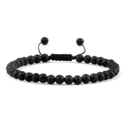 4mm Stone Beads Adjustable Bracelet For Men Natural Tiger Eye Lava Chalcedony Onyx Woven Bracelets Women Yoga Jewelry Pulseras
