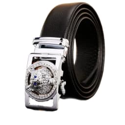 2020 new designer belts men high quality luxury fiber leather big size 140 cm 150 160 automatic buckle wolf 170 180 plus brown