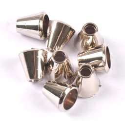 50pcs Silver/Golden Plastic Bell Stopper Without Lid Cord Lock Ends Toggle Clip Rope for Sportswear Backpack Bags DIY Kits