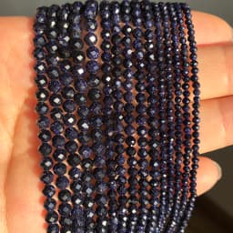 2 3 4mm Faceted Lapis Lazuli Gem Beads Natural Loose Stone Beads for Jewelry Making DIY Bracelet Earrings Accessories 15''Inches
