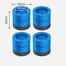 KAK 4PCS Anti Vibration Pads Washer Feet Pad Universal Washing Machine Anti-Skid Roller Kit Furniture Lifting Foot Base Elevate