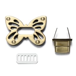 1Pcs Metal Bee/Butterfly Shape Turn Lock Retro Fashion Bag Clasp Hardware Buckle for DIY Leather Crafts Handbag Purse Accessory