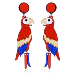 Cute Bird Acrylic Parrot Drop Earring Punk Party Style Hip Hop Animal Bird Parrot Earrings For Women Fashion Jewelry New2019