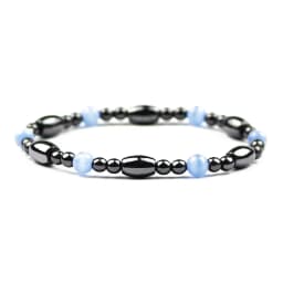 Weight Loss No Magnetic Therapy Bracelet For Men Women Geometric Black Hematite Stone Beads Stretch Health Care Bracelet Jewelry
