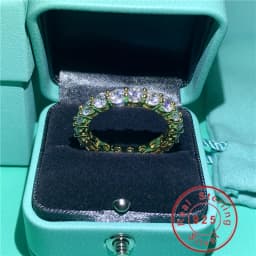 2020 New Promise Ring Real 925 Sterling Silver AAAAA Cz Stone Statement Party Wedding Band Rings for women Engagement Jewelry
