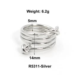 New Design Stainless Steel Round Bead Rings for Women Wedding Jewelry Party Gift