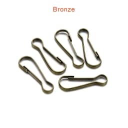 100Pcs/Lot Lanyard Snap Clip Hooks Metal Spring Gourd Purse Buckle Connector For DIY Keychain Zipper Pull ID Card Findings