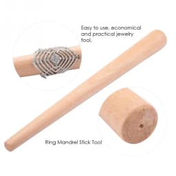 Wood Tapered Mandrel Stick Ring Stick Tool for Finger Ring Jewelry Rings Making Multi Sizes Forming Measuring Jewelry Equipment