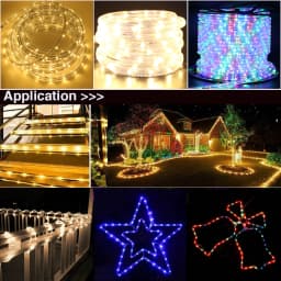AC 220V Neon Strip LED Strip Waterproof Neon Sign LED Light Christmas Party Decoration Outdoor Rainbow Tube Rope Light Led Strip