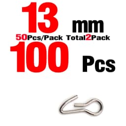 MNFT 100Pcs 304 Stainless Steel Soft Bait Hook Needle Fishing Sinker Weight Loops Head Lead Accessories Centering Pins