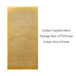1 Sheet PVC Waterproof Durable Korean Golden Silver English Letter Stickers for Photos Albums Decoration
