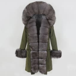 OFTBUY X-long Parka Waterproof Outerwear Real Fur Coat Winter Jacket Women Natural Fox Fur Hood Luxury Outerwear Detachable New