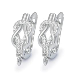 New DIY Earrings Clasps Hooks for Woman Handmade Jewelry Making Accessories Gold Color Brass Zircon Earrings Hook