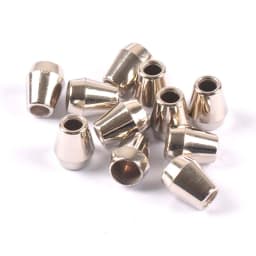 50pcs Silver/Golden Plastic Bell Stopper Without Lid Cord Lock Ends Toggle Clip Rope for Sportswear Backpack Bags DIY Kits