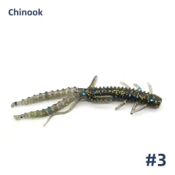 Chinook Soft Bait Lure 70mm 1.8g 10pcs Bamboo Shrimp Lure Wobblers Worm Fishing Silicone Fish Artificial Bait