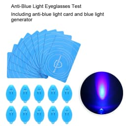 10Set Anti-Blue Light Test Card Blue Light Generator Test Light Glasses Lens UV Test Accessory Blue Light Detection Kit Reusable