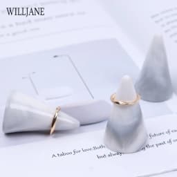 Solid Jewelry Ring Display Stand Solid Finger Shape Ring Photography Presentation Holder Exhibition Storage Rack Wood Acrylic
