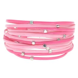 WELLMORE Leather Bracelets for Women Simple Bead Multilayer Wide Wrap Bracelet 6 Size 9 Colors Bracelets Female Jewelry Wholesal