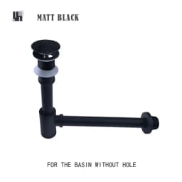 Bathroom Siphon Sink Drain Pipe Brass Deodorization Waste Bottle Trap Black Brushed Gold Chrome Pop Up Drain Stopper Rose Gold