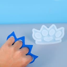 Crystal Epoxy Resin Mold 4 Cavity Knuckle Dusters Casting Silicone Mould DIY Crafts Self-Defense Making Tools