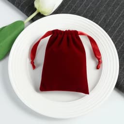 Velvet Jewelry Drawstring Bag with Silk for Wedding Party Candy Jewelry Organizer Gift Pouches Earring Bracelets Packaging Pink