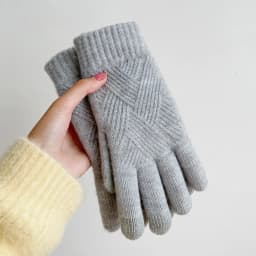 Touch Screen Cashmere Gloves for Women Men Winter Warm Thermal Knitted Double-Layer Thickened Windproof Cold-proof Woolen Gloves