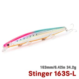 TSURINOYA 163S Ultra Long Casting Sinking Minnow Sea Fishing Lure STINGER 163mm 34.2g Seabass Tuna Saltwater Large Hard Baits