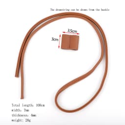 DIY Bucket Bag Drawstring Rope Bag Strap PU Leather Detachable Backpack Beam Pocket Purse Accessories Women Shoulder Bag Strap