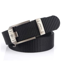 HSSEE New Casual Belt for Men 3mm Tight Nylon Tactical Outdoor Belt Metal Automatic Buckle Jeans Waistband Girdle Male Gift