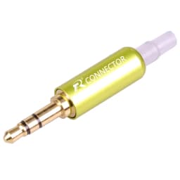10pcs Stereo 3.5mm Connectors with Protecting Tail Gold Plated 3 Poles Plug 3.5mm Jack Male Connector Earphone Jack DIY
