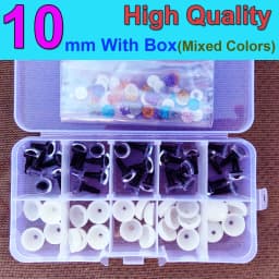 30pcs/Box Clear 3D Glitter Safety Eyes For Toys Puppet Crochet Plastic Safety Toy Eyes Mix Size 9/10/12/14/16mm Amigurumi