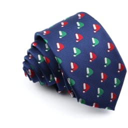 Christmas Ties For Men Red Green Blue Printed Festival Theme Party Gift Xmas Tree Santa Snowflake Slim Necktie For Man Accessori