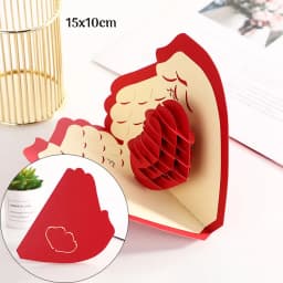 3D Pop Up Love Card Valentines Day Wedding Invitation Anniversary Greeting Cards for Couples Wife Husband Gift With Envelopes