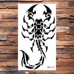 Black Scorpion Temporary Tattoos For Adults Men Realistic Dragon Wolf Tiger Thorns Fake Tattoo Sticker Hand Leg Tatoos Creative
