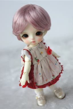 1/12 1/8 OB11 Doll Wigs D28053 3-4inch 4-5inch 5-6inch Enfant Cut Synthetic Mohair BJD Hair Lati Yellow &White Tiny Accessories