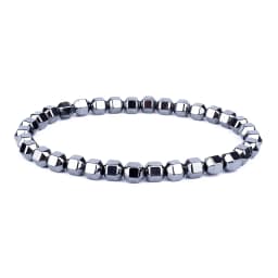 Weight Loss No Magnetic Therapy Bracelet For Men Women Geometric Black Hematite Stone Beads Stretch Health Care Bracelet Jewelry