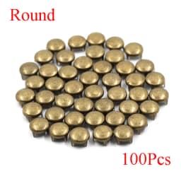 6/7/8/9/10/12MM Metal Spikes 100Pcs Square Studs Rivets Punk Rock Leather Craft Four Claw Rivets On Clothes Shoes Bracelets