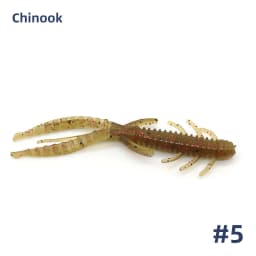 Chinook Soft Bait Lure 70mm 1.8g 10pcs Bamboo Shrimp Lure Wobblers Worm Fishing Silicone Fish Artificial Bait
