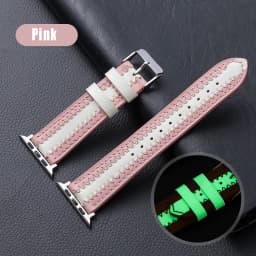 Luminous+Leather strap For Apple watch band 44mm 40mm 38mm 42mm 40 44 mm Unique Trend watchband bracelet iWatch serie 6 5 4 3 se