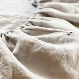 High-End Solid Color, 100% Linen Fitted Bed Sheet, Mattress Cover with Elastic Band, Bed Sheet, Supports Custom Size