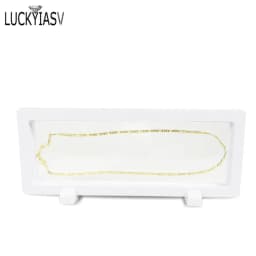 Black White Plastic Suspended Floating Display Case Earring Coin Gems Ring Jewelry Storage Pet Membrane Stand Holder Box 7*7*2cm