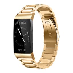 Stainless Steel Watchband Strap for Fitbit Charge 5 / Fitbit Charge 4 / Charge 3 SE Bands Metal Replacement Watch Bracelet Black