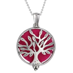Tree of Life Aroma Diffuser Necklace Perfume Essential Oil Diffuser Aromatherapy Locket Pendant Necklace Fashion Jewelry