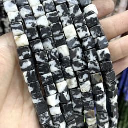 8*8mm Natural Square Agates Tiger Eye Turquoises Amazonite Crystal Jades Stone Beads For Jewelry Making DIY Bracelet Necklace