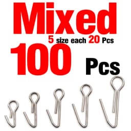 MNFT 100Pcs 304 Stainless Steel Soft Bait Hook Needle Fishing Sinker Weight Loops Head Lead Accessories Centering Pins