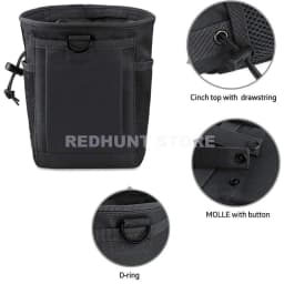Tactical Molle Drawstring Magazine Dump Pouch Adjustable Utility Belt Fanny Hip Holster Bag Outdoor Ammo Storage Pack