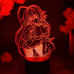 Anime High School DxD Rias Gremory LED Night Light 7 Color Changing Touch Remote Colorful Bedside Lamp for Friends Birthday Gift