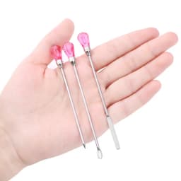 3PCS Poke Needle Digging Power Spoon Stir Bar Tool Set For Professional Silicone UV Glue Resin Mold Epoxy Jewelry Making Tools