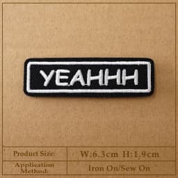 CAT Peace Embroidered Applique Patches Fabric Garment Apparel Clothing Accessories Embroidery Badges Star
